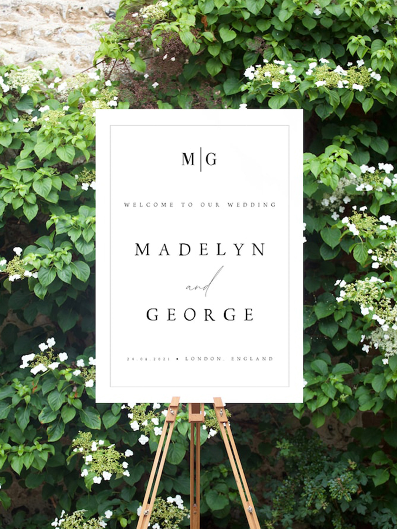 Wedding Welcome Sign Modern Wedding Signage